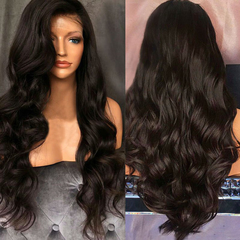 Wig Black Big Wave Ladies Wig Fashion African Curly Hair Customizable Front Lace Wig Wig Black Big Wave Ladies Wig Fashion African Curly Hair Customizable Front Lace Wig